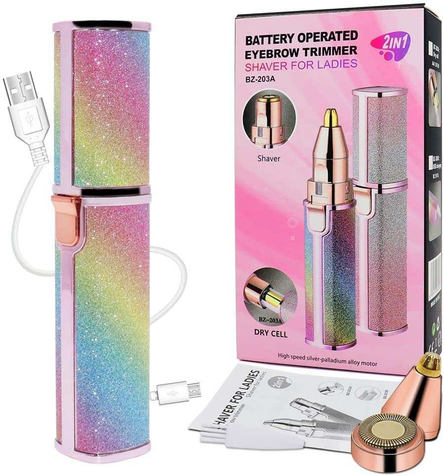 2-in-1 Eyebrow Trimmer & Facial Shaver for Women