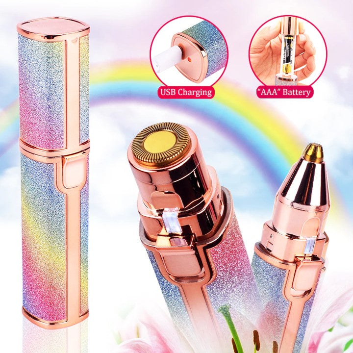 2-in-1 Eyebrow Trimmer & Facial Shaver for Women