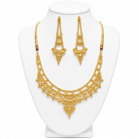 Royal Filigree Gold Necklace Set