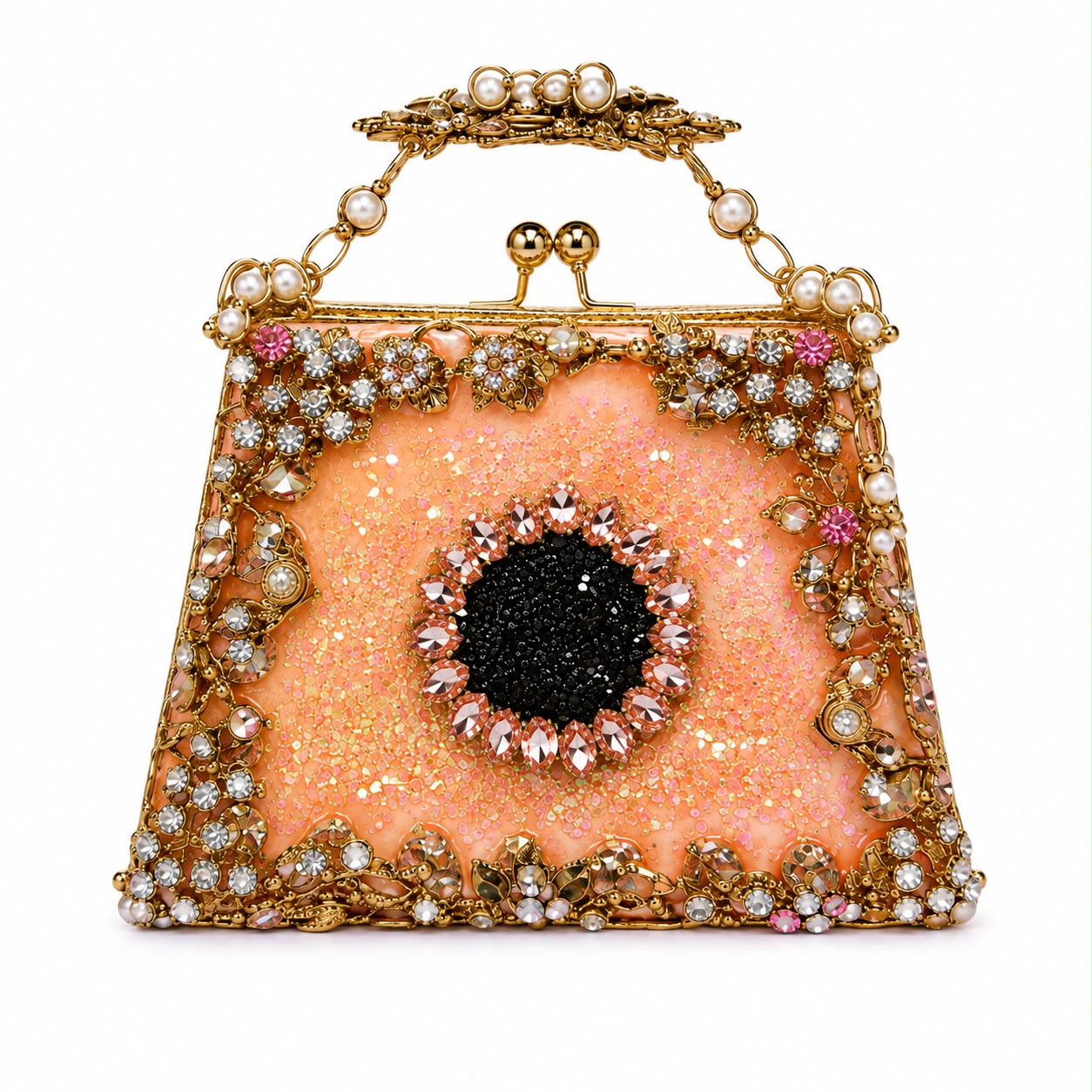 Luxury Turkish Beaded Jeweled Gemstone Evening Clutch Bag for Women