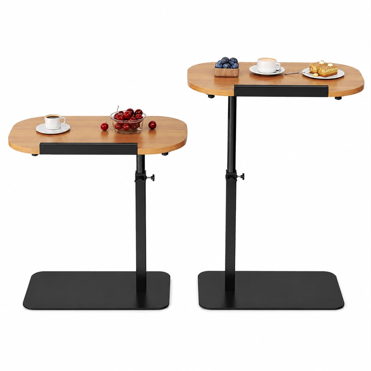 Adjustable Height Overbed Laptop Table | Mobile Bedside Desk for Home & Office