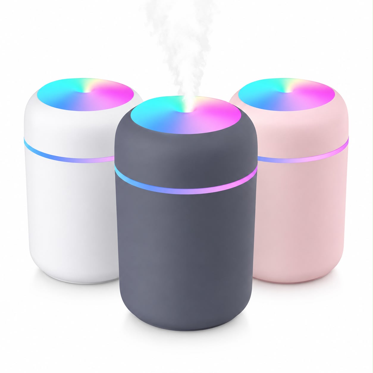 USB Mini Cool Mist Humidifier | Portable RGB LED Aroma Diffuser for Home & Car