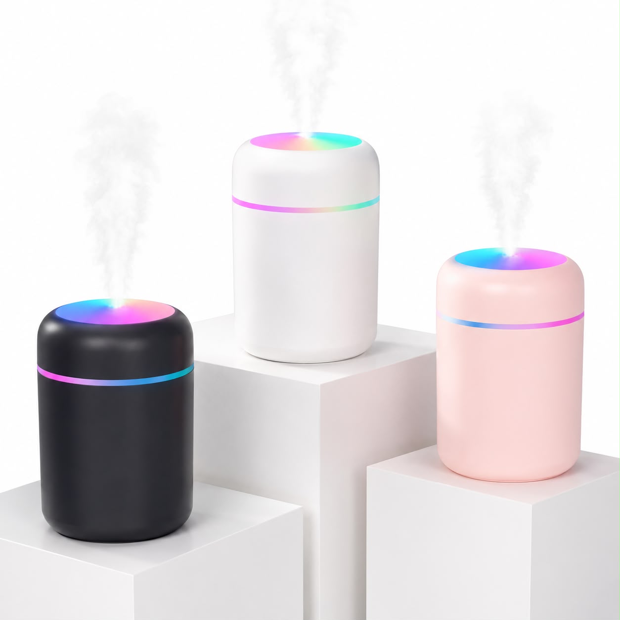 USB Mini Cool Mist Humidifier | Portable RGB LED Aroma Diffuser for Home & Car