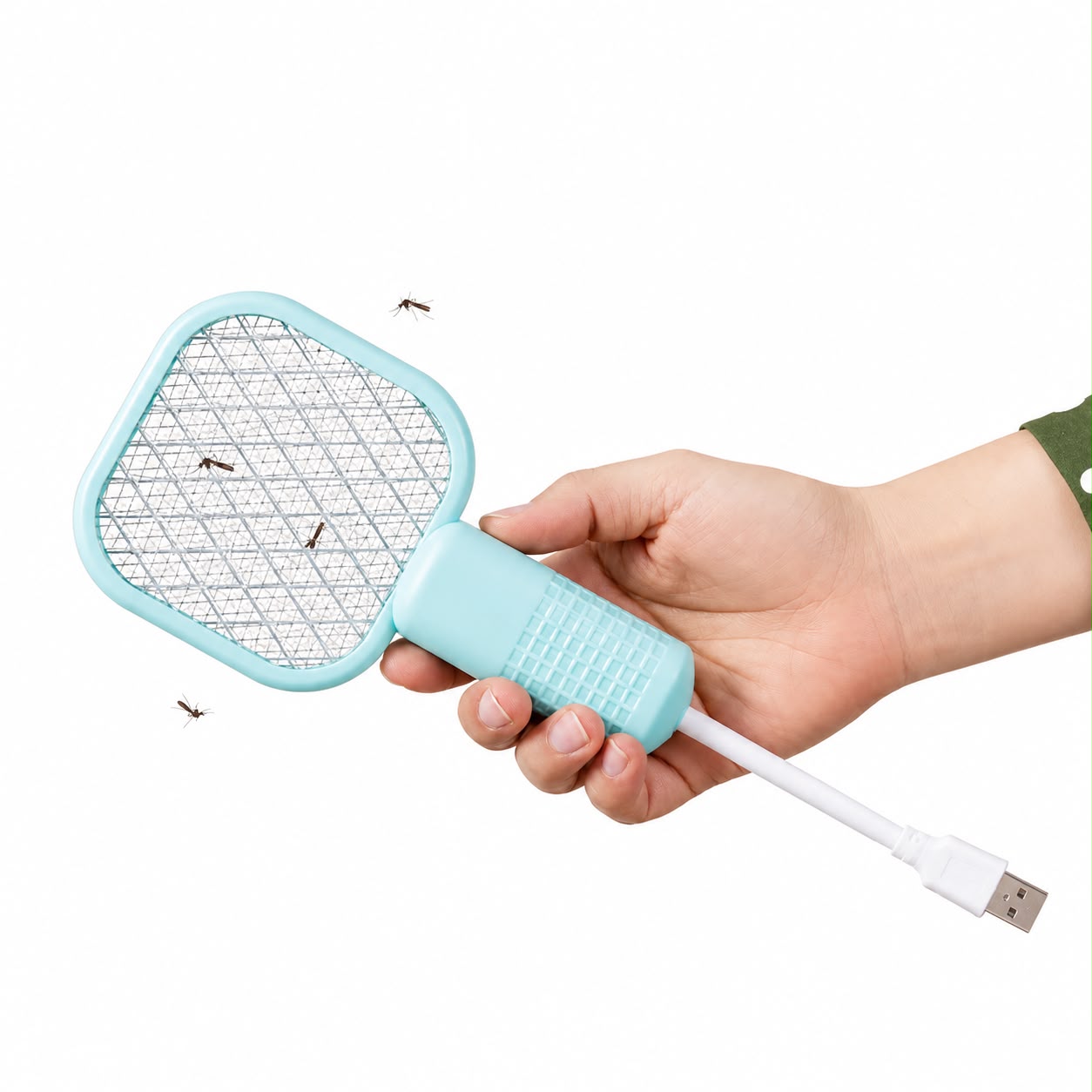 Rechargeable Electric Mosquito Swatter Racket | USB LED Mosquito Killer Bat
