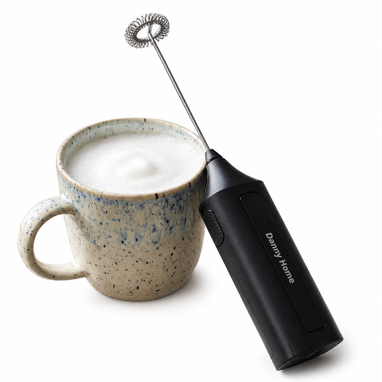 USB Rechargeable Electric Milk Frother | 3-Speed Coffee & Cappuccino Foam Maker