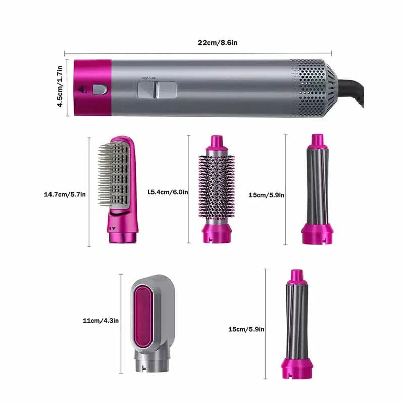 5-in-1 Hot Air Styler – Hair Dryer & Multi-Styling Tool