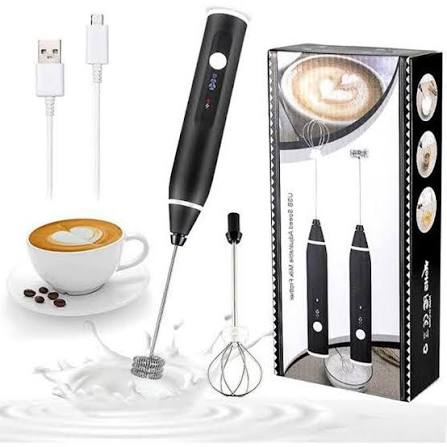 Rechargeable Electric Milk Frother | 3-Speed Coffee Foam Maker